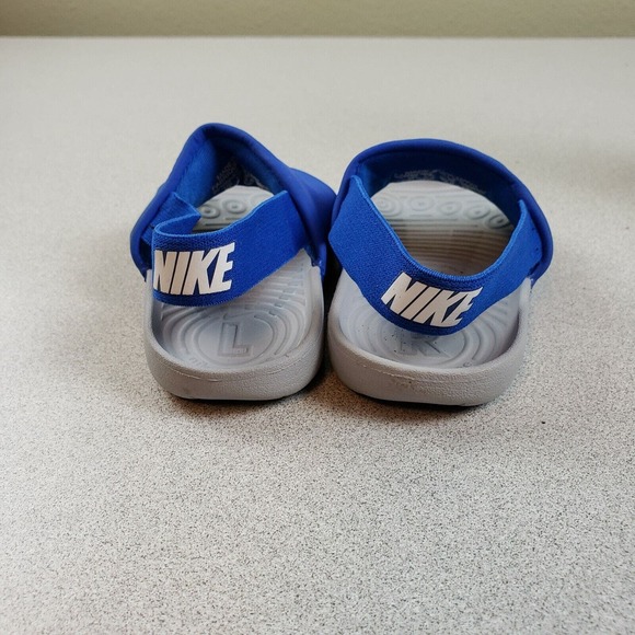 Nike Unisex Kids Kawa BV1094-400 Blue Gray Comfort Slip On Slide Sandal Size 7C - Picture 3 of 6